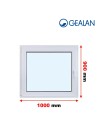 Kunststofffenster PVC Fenster 100 x 90 cm DREH/KIPP Gealan Linear