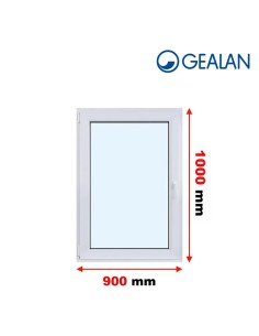 Kunststofffenster PVC Fenster 90 x 100 cm DREH/KIPP Gealan Linear