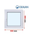 Kunststofffenster PVC Fenster 90 x 90 cm DREH/KIPP Gealan Linear