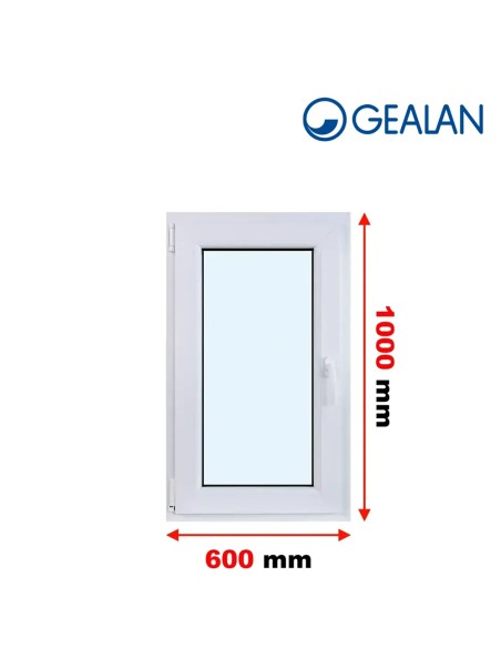 Kunststofffenster PVC Fenster 60 x 100 cm DREH/KIPP Gealan Linear
