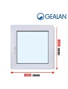 Kunststofffenster PVC Fenster 80 x 80 cm DREH/KIPP Gealan Linear