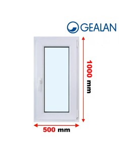Kunststofffenster PVC Fenster 50 x 100 cm DREH/KIPP Gealan Linear