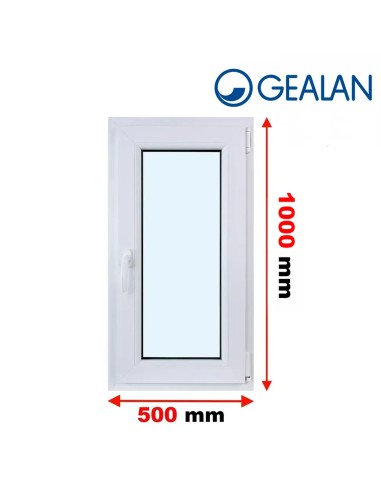 Kunststofffenster PVC Fenster 50 x 100 cm DREH/KIPP Gealan Linear
