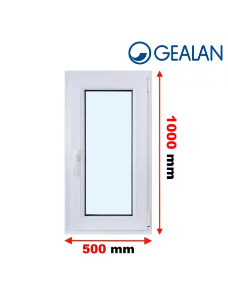 Kunststofffenster PVC Fenster 50 x 100 cm DREH/KIPP Gealan Linear