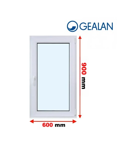 Kunststofffenster PVC Fenster 60 x 90 cm DREH/KIPP Gealan Linear