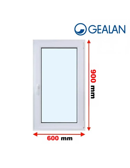 Kunststofffenster PVC Fenster 60 x 90 cm DREH/KIPP Gealan Linear