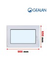 Kunststofffenster PVC Fenster 90 x 65 cm DREH/KIPP Gealan Linear