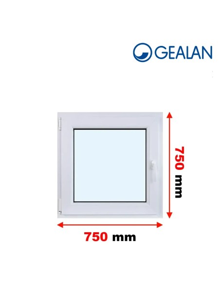 Kunststofffenster PVC Fenster 70 x 70 cm DREH/KIPP Gealan Linear
