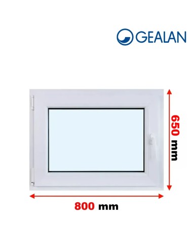 Kunststofffenster PVC Fenster 80 x 65 cm DREH/KIPP Gealan Linear