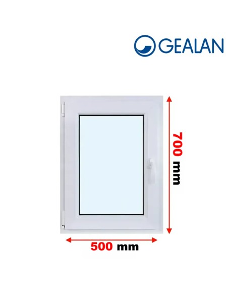 Kunststofffenster PVC Fenster 50 x 70 cm DREH/KIPP Gealan Linear