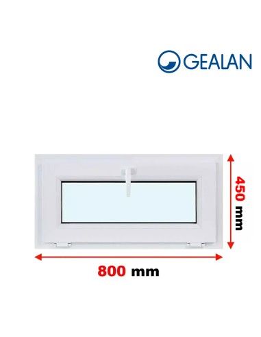 Kunststofffenster PVC Fenster 80 x 45 cm KIPP Gealan Linear