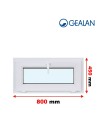 Kunststofffenster PVC Fenster 80 x 45 cm KIPP Gealan Linear
