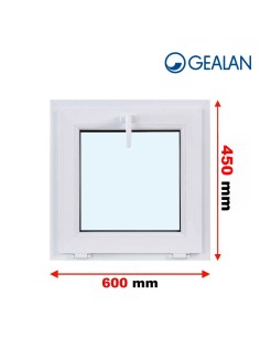 Kunststofffenster PVC Fenster 60 x 45 cm KIPP Gealan Linear