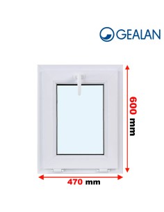 Kunststofffenster PVC Fenster 47 x 60 cm KIPP Gealan Linear