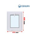 Kunststofffenster PVC Fenster 47 x 60 cm KIPP Gealan Linear
