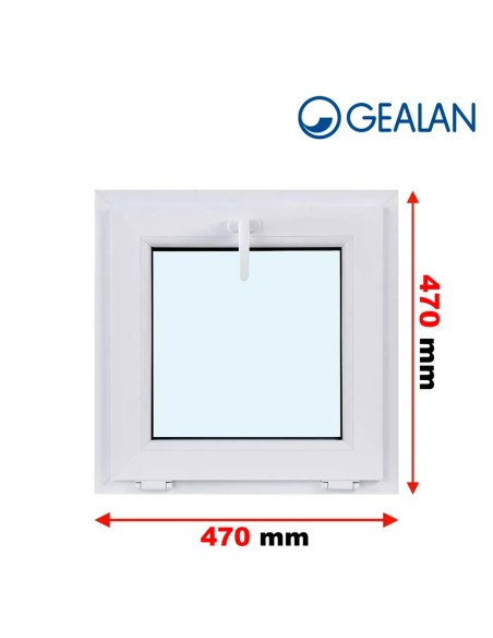 Kunststofffenster PVC Fenster 47 x 47 cm KIPP Gealan Linear