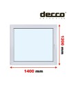 Kunststofffenster PVC Fenster 140 x 120 cm DREH/KIPP Decco EkoSun 6
