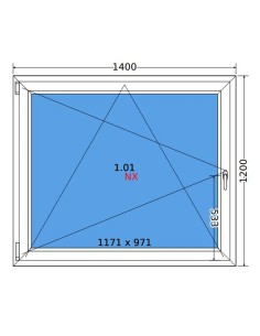 Kunststofffenster PVC Fenster 140 x 120 cm DREH/KIPP Decco EkoSun 6 2