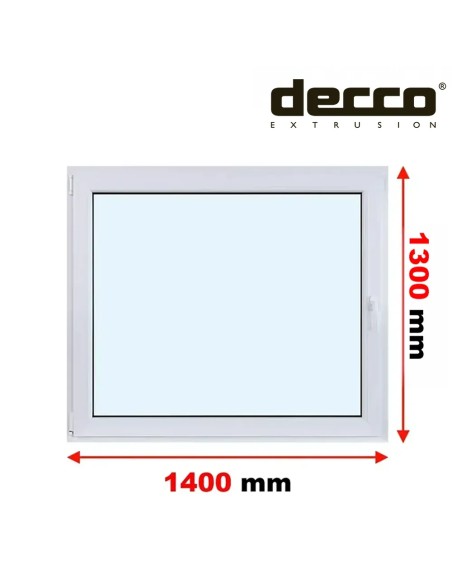 Kunststofffenster PVC Fenster 140 x 130 cm DREH/KIPP Decco EkoSun 6