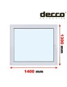 Kunststofffenster PVC Fenster 140 x 130 cm DREH/KIPP Decco EkoSun 6