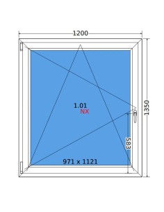 Kunststofffenster PVC Fenster 120 x 135 cm DREH/KIPP Decco EkoSun 6 2