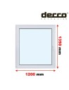 Kunststofffenster PVC Fenster 120 x 135 cm DREH/KIPP Decco EkoSun 6