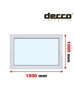 Kunststofffenster PVC Fenster 150 x 100 cm DREH/KIPP Decco EkoSun 6