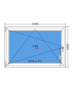 Kunststofffenster PVC Fenster 150 x 100 cm DREH/KIPP Decco EkoSun 6 2