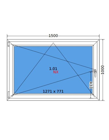 Kunststofffenster PVC Fenster 150 x 100 cm DREH/KIPP Decco EkoSun 6