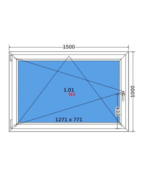 Kunststofffenster PVC Fenster 150 x 100 cm DREH/KIPP Decco EkoSun 6