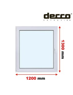 Kunststofffenster PVC Fenster 120 x 130 cm DREH/KIPP Decco EkoSun 6