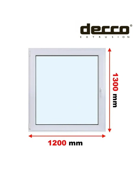 Kunststofffenster PVC Fenster 120 x 130 cm DREH/KIPP Decco EkoSun 6