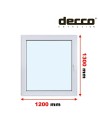 Kunststofffenster PVC Fenster 120 x 130 cm DREH/KIPP Decco EkoSun 6
