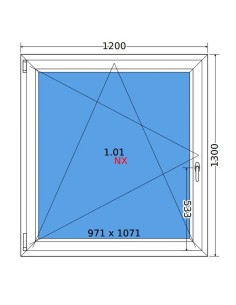 Kunststofffenster PVC Fenster 120 x 130 cm DREH/KIPP Decco EkoSun 6 2