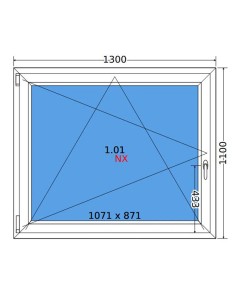 Kunststofffenster PVC Fenster 130 x 110 cm DREH/KIPP Decco EkoSun 6 2
