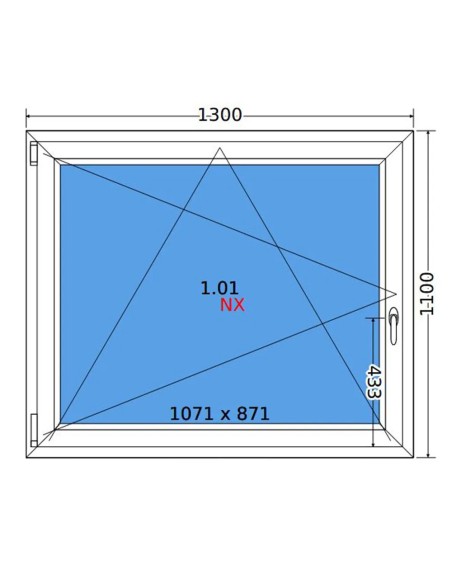 Kunststofffenster PVC Fenster 130 x 110 cm DREH/KIPP Decco EkoSun 6