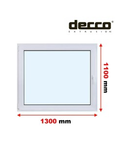Kunststofffenster PVC Fenster 130 x 110 cm DREH/KIPP Decco EkoSun 6