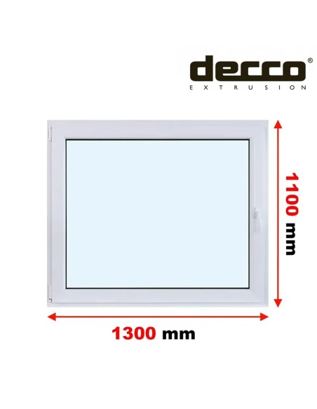 Kunststofffenster PVC Fenster 130 x 110 cm DREH/KIPP Decco EkoSun 6