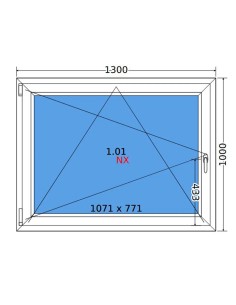 Kunststofffenster PVC Fenster 130 x 100 cm DREH/KIPP Decco EkoSun 6 2