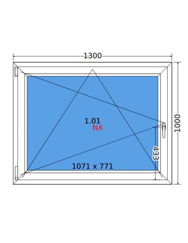 Kunststofffenster PVC Fenster 130 x 100 cm DREH/KIPP Decco EkoSun 6