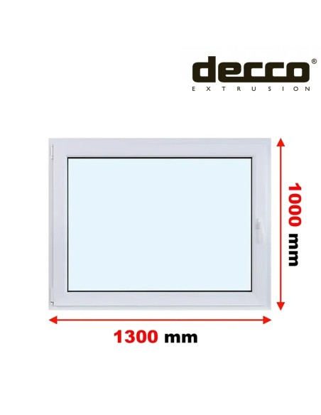 Kunststofffenster PVC Fenster 130 x 100 cm DREH/KIPP Decco EkoSun 6