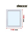 Kunststofffenster PVC Fenster 110 x 130 cm DREH/KIPP Decco EkoSun 6