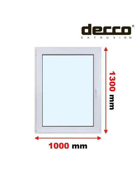Kunststofffenster PVC Fenster 100 x 130 cm DREH/KIPP Decco EkoSun 6
