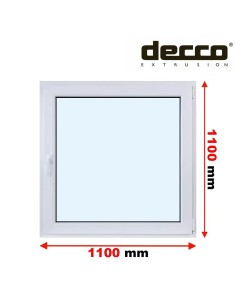 Kunststofffenster PVC Fenster 110 x 110 cm DREH/KIPP Decco EkoSun 6