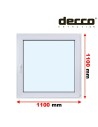 Kunststofffenster PVC Fenster 110 x 110 cm DREH/KIPP Decco EkoSun 6