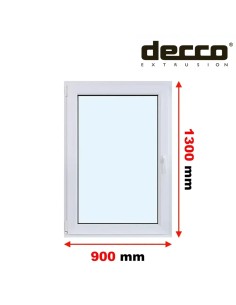 Kunststofffenster PVC Fenster 90 x 130 cm DREH/KIPP Decco EkoSun 6