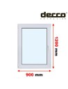 Kunststofffenster PVC Fenster 90 x 120 cm DREH/KIPP Decco EkoSun 6