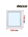 Kunststofffenster PVC Fenster 100 x 110 cm DREH/KIPP Decco EkoSun 6