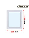Kunststofffenster PVC Fenster 90 x 110 cm DREH/KIPP Decco EkoSun 6