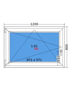 Kunststofffenster PVC Fenster 120 x 80 cm DREH/KIPP Decco EkoSun 6 2